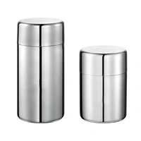 portable stainless steel tea canister with airtight lid mini classic sliver tea tin container storage can sealed jar 400550ml