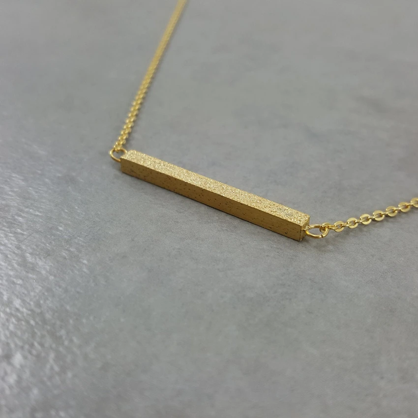 Великолепная сказка Нержавеющая сталь цепи колье Boho Bijoux геометрический бар Шарм