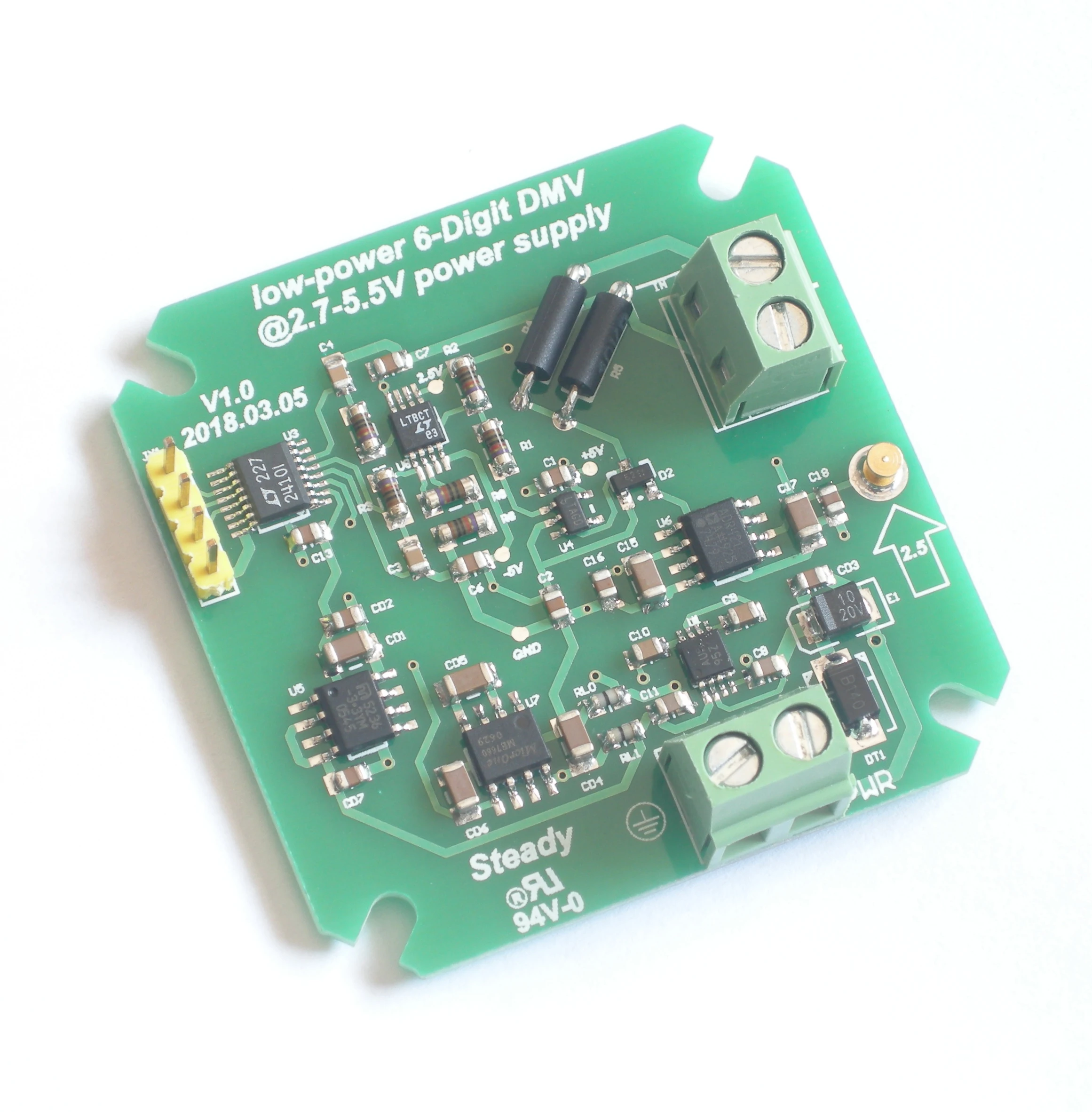 

Battery powered 6-bit voltage signal acquisition module with high precision, low noise and low power consumption
