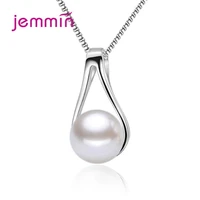 korean trend 925 sterling silver pendant necklaces for women aaa cubic zirconia pearl flower star female jewelry lovers gift