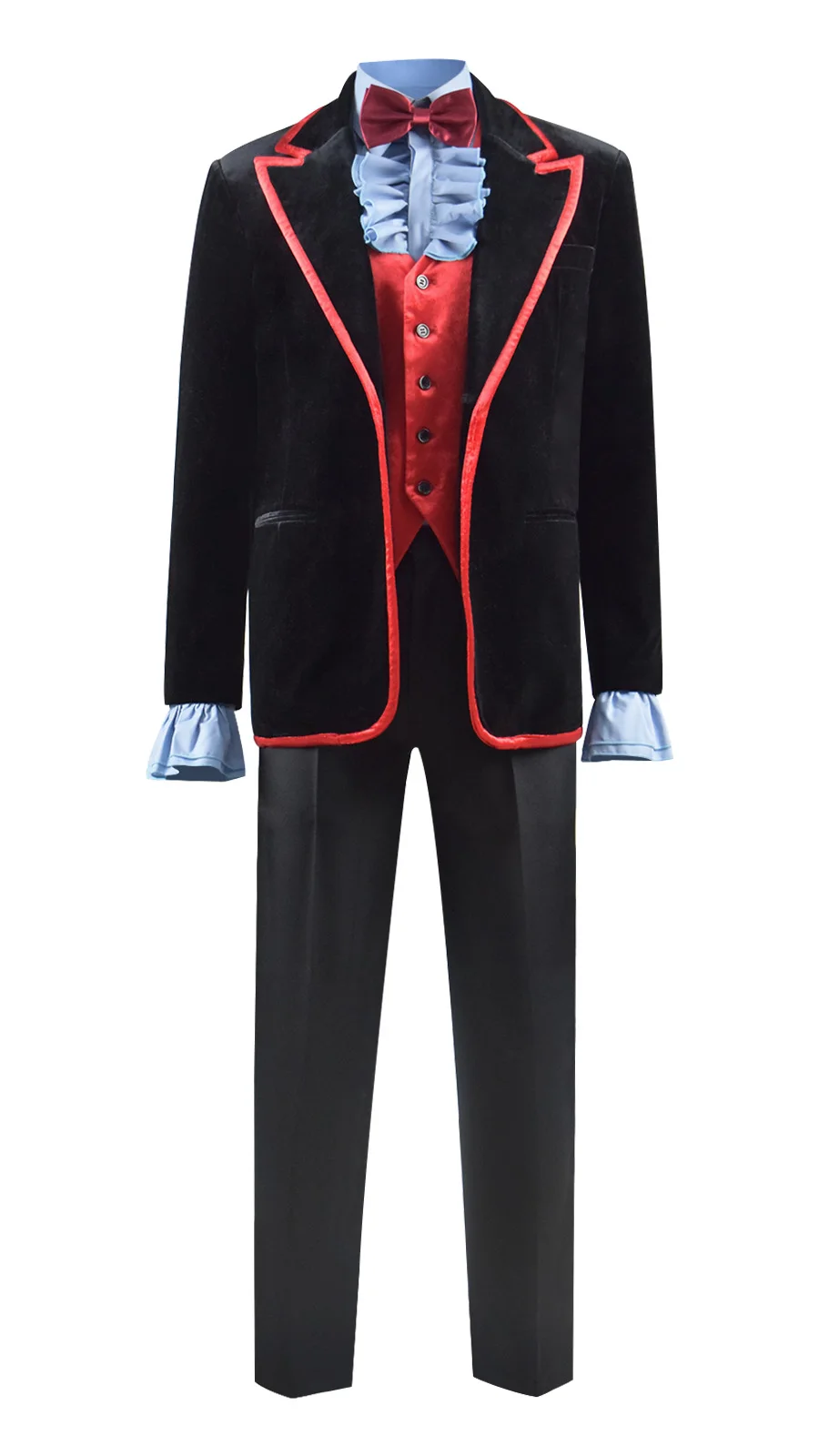 

Doctor Jon Pertwee Men Cosplay Clothing Full Set Shirt + Jacket + Vest + Bow Tie + Pants