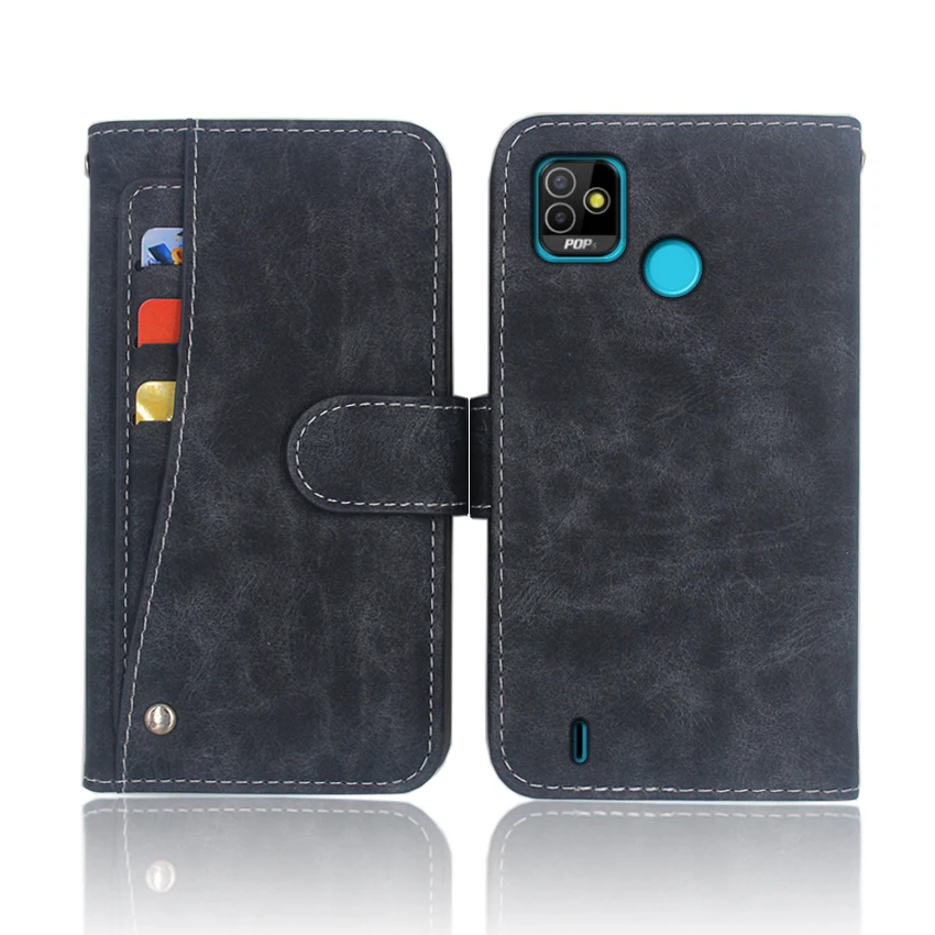 

Hot! Tecno POP 5 Case Luxury Wallet Flip Leather Phone Bag Cover Case For Tecno POP 5 With Front Slide Card Slot