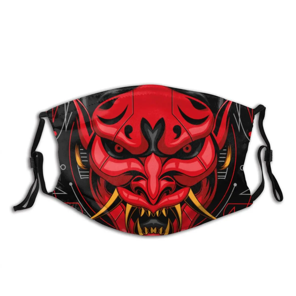 Yokai Oni Mask Mecha Adult Dust Activated Carbon Filter Funny Washable Face Fashion |