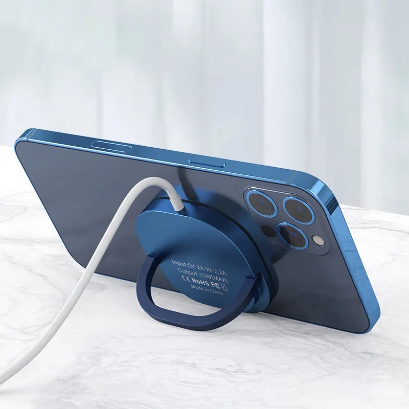 

15W Magnetic Wireless Charger For iPhone 12 Pro Max Mini Fast Charging Phone Holders For MagSafe Magnetic Chargers Movie Bracket