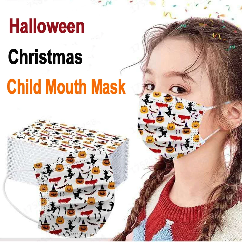 50 шт одноразовые детей с рождественским принтом маска для полости рта 3 Слои