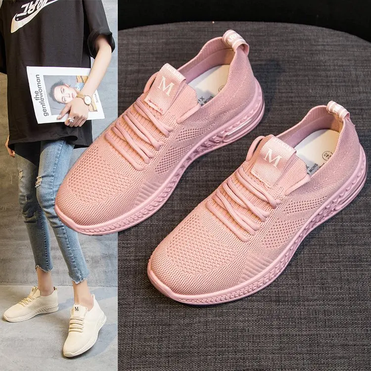 Сетчатые женские кроссовки дышащая женская обувь на плоской подошве легкая