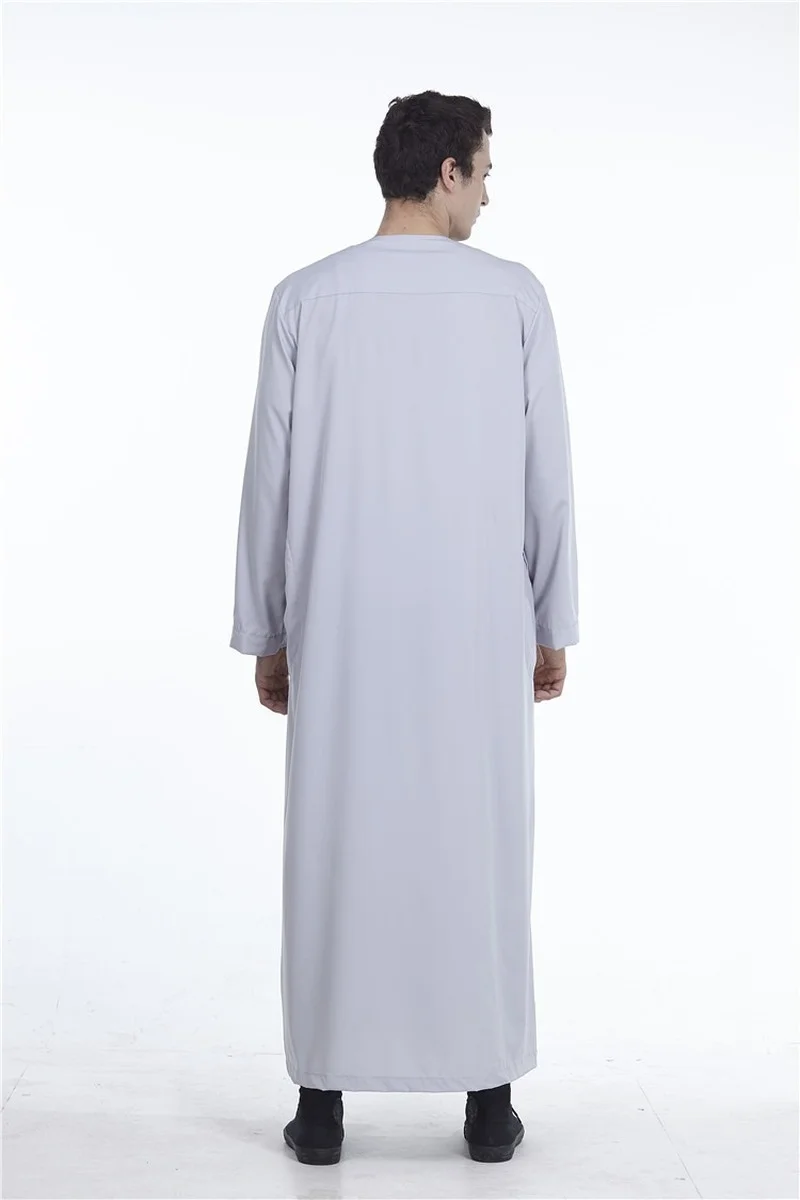 

Jubba Thobe Muslim Fashiom Men Robe Middle East Ramadan Saudi Arabia New National Duabi Abaya Turkey Men's Pure Color Robe
