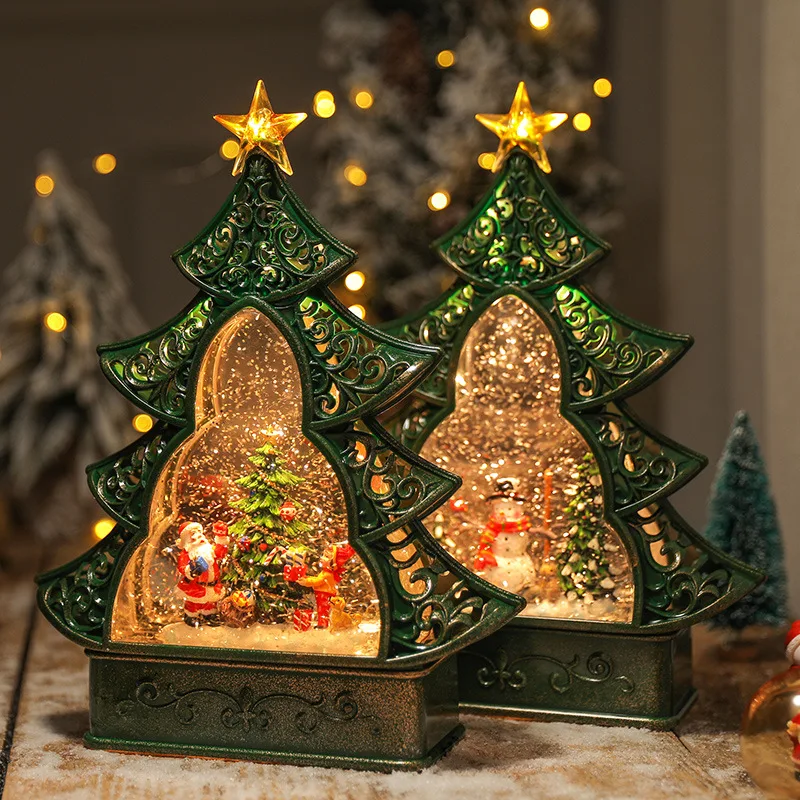 

Christmas Snowflake Crystal Ball Music Box Birthday Gift for Girls Music Box Dream Creative Tree Storm Lantern Decoration