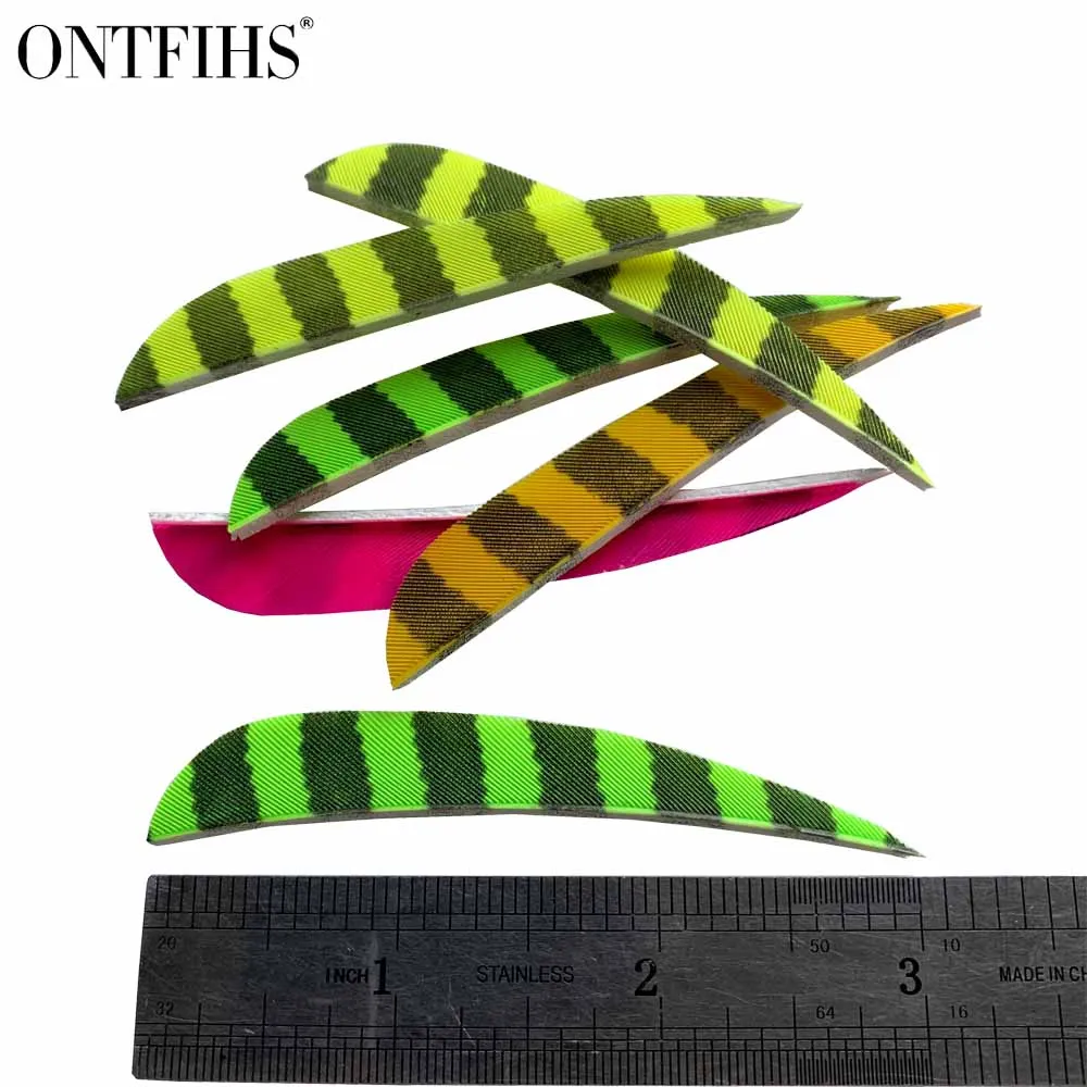 100 шт./лот 3 &quotв форме капли воды полосатые рифленые перья стрельба из лука охота и