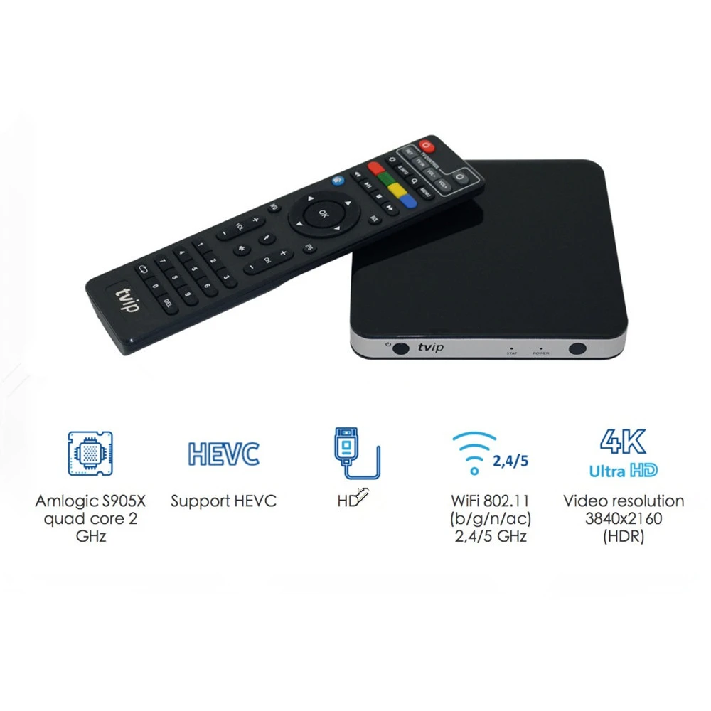 ТВ IP S Box v.605 Amlogic S905X четырехъядерный приставка linux TV 605 Смарт 1 Гб RAM 8 ROM 4K tv IP605