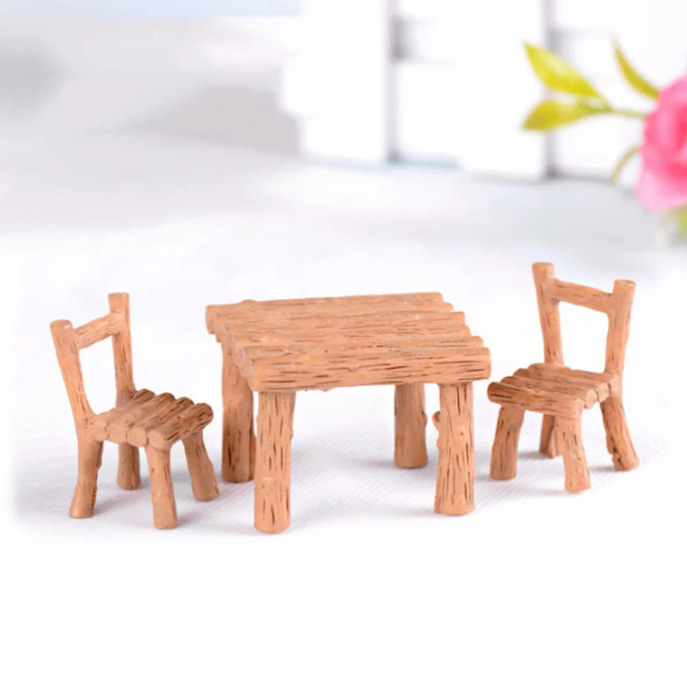 

5 Sets House Micro Landscape Decoration Small Table Chair Ornaments Random Style