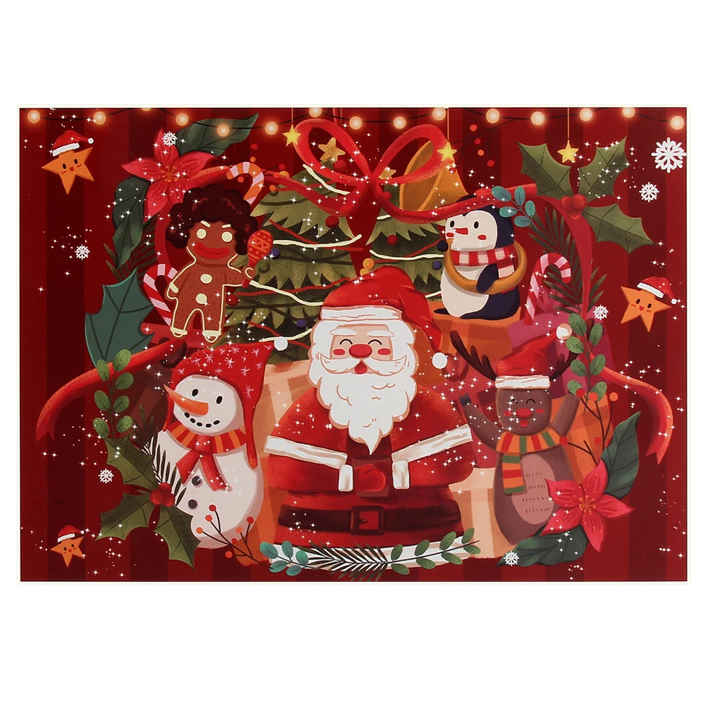 

1000Pcs Santa Pattern Jigsaw Puzzle Convenient Practical Interesting Attractive Christmas Gift Self Assembly for Kids Games