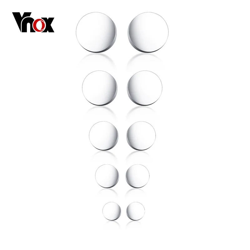 Vnox цветные круглые серьги-гвоздики из нержавеющей стали для мужчин и женщин 4 мм-8
