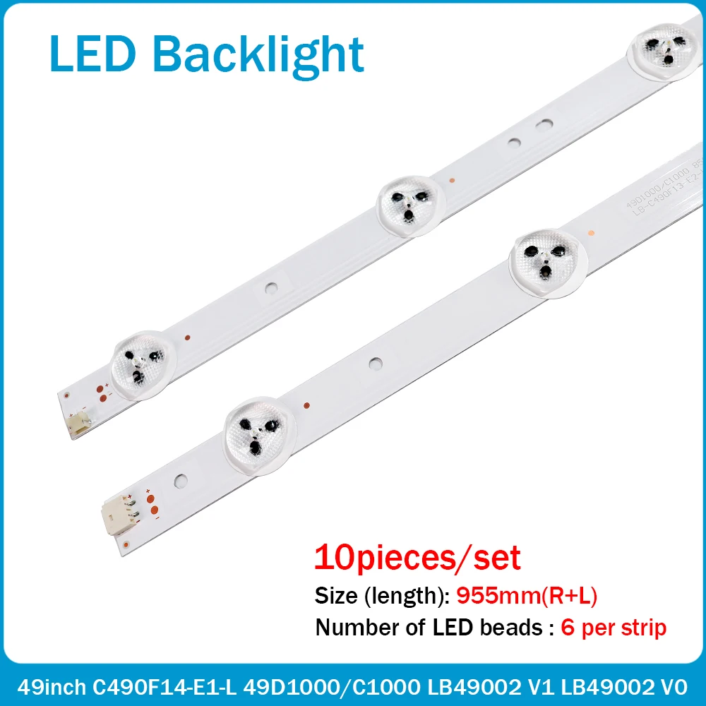 Новинка светодиодная подсветка 12 ламп лента для Changhong 49 &quotTV LED 49C1000N 49C1080N LB49002 49D1000