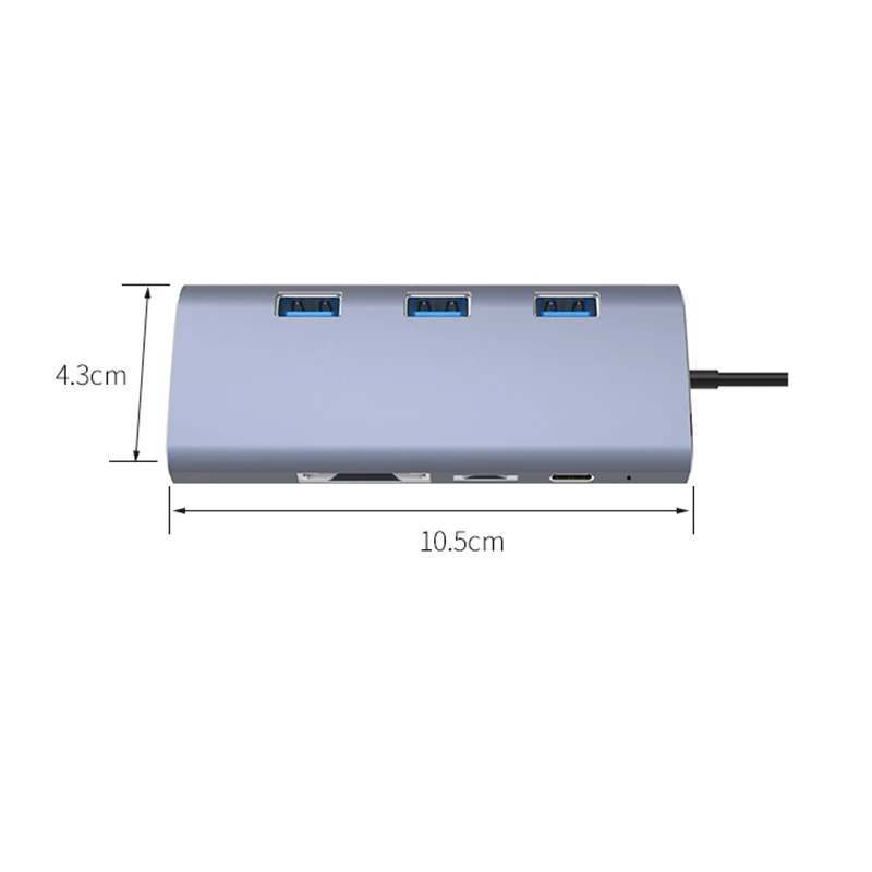 Концентратор USB Type C USB-C к HDMI 4K Gigabit Ethernet RJ45 3 0 SD TF кардридер PD сплиттер адаптер для