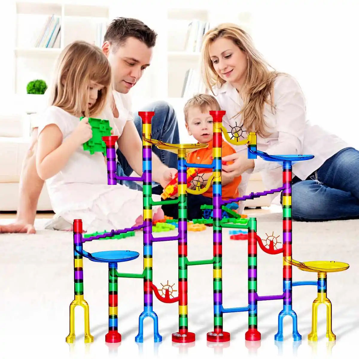 

122 Pcs Kids DIY Track Ball Toy Building Blocks Intelligence Development Children Race Track Bricks Toys Gifts for Children