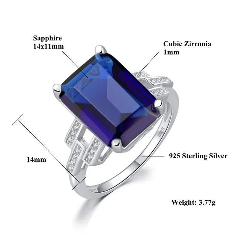 Женское кольцо из серебра 925 пробы с изумрудом рубином и сапфиром | Украшения