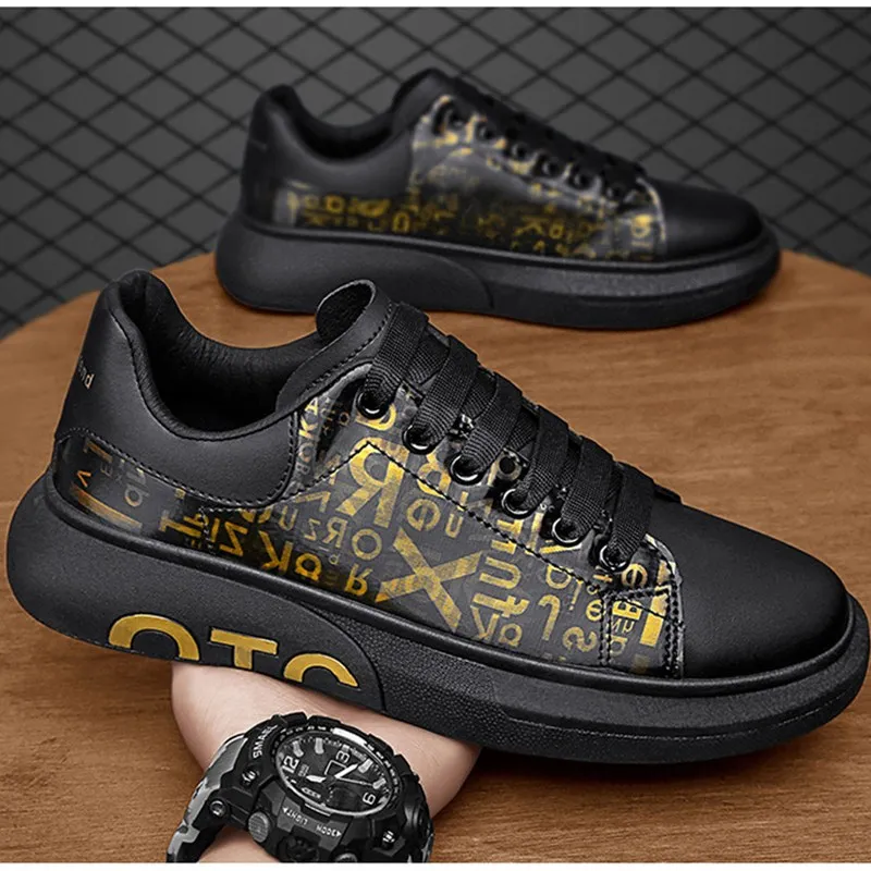 

New Trend Youth Fashion Men Shoes Purple Male Pu Leather Shoes Brand Designer Walking Men Footwear Low Top Mens Casual Sneakers