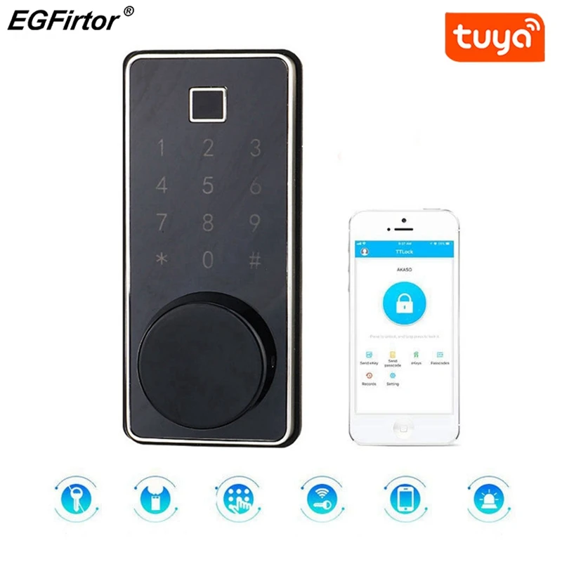 Умный Замок Автозапуск Bluetooth замок с считыватель отпечатков пальцев и сенсорный