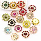 20 шт., стразы в форме цветка, Золотая основа, Стразы для шитья одежды, стразы с плоским основанием, хрустальные украшения сделай сам, стеклянные стразы, изготовление ювелирных изделий