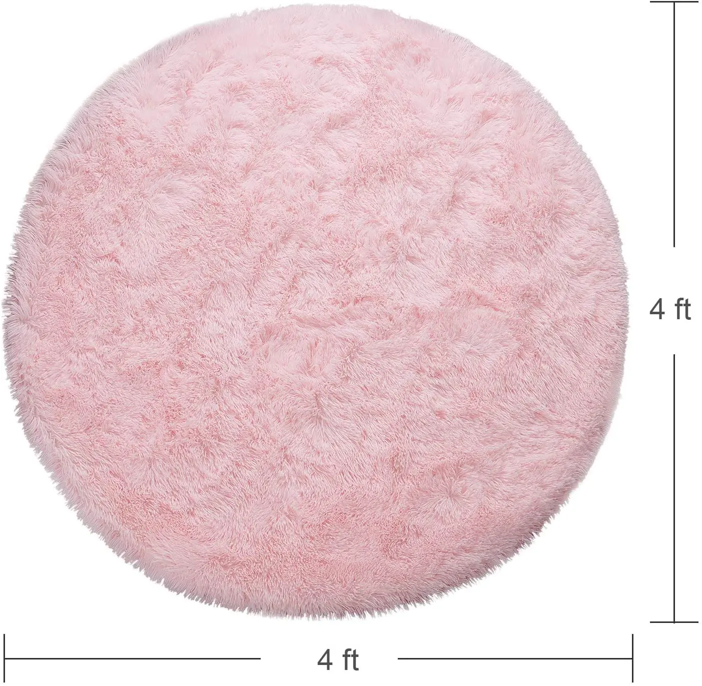 Круглый Пушистый Коврик для спальни мягкий пушистый ковер плюшевый напольный