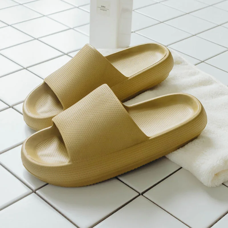 

Women Summer Fashion Slippers Slide Sandals Beach High Heels Shower Thick Soft Sole Men Boys Girl Bathroom Anti-slip Shoes 191C