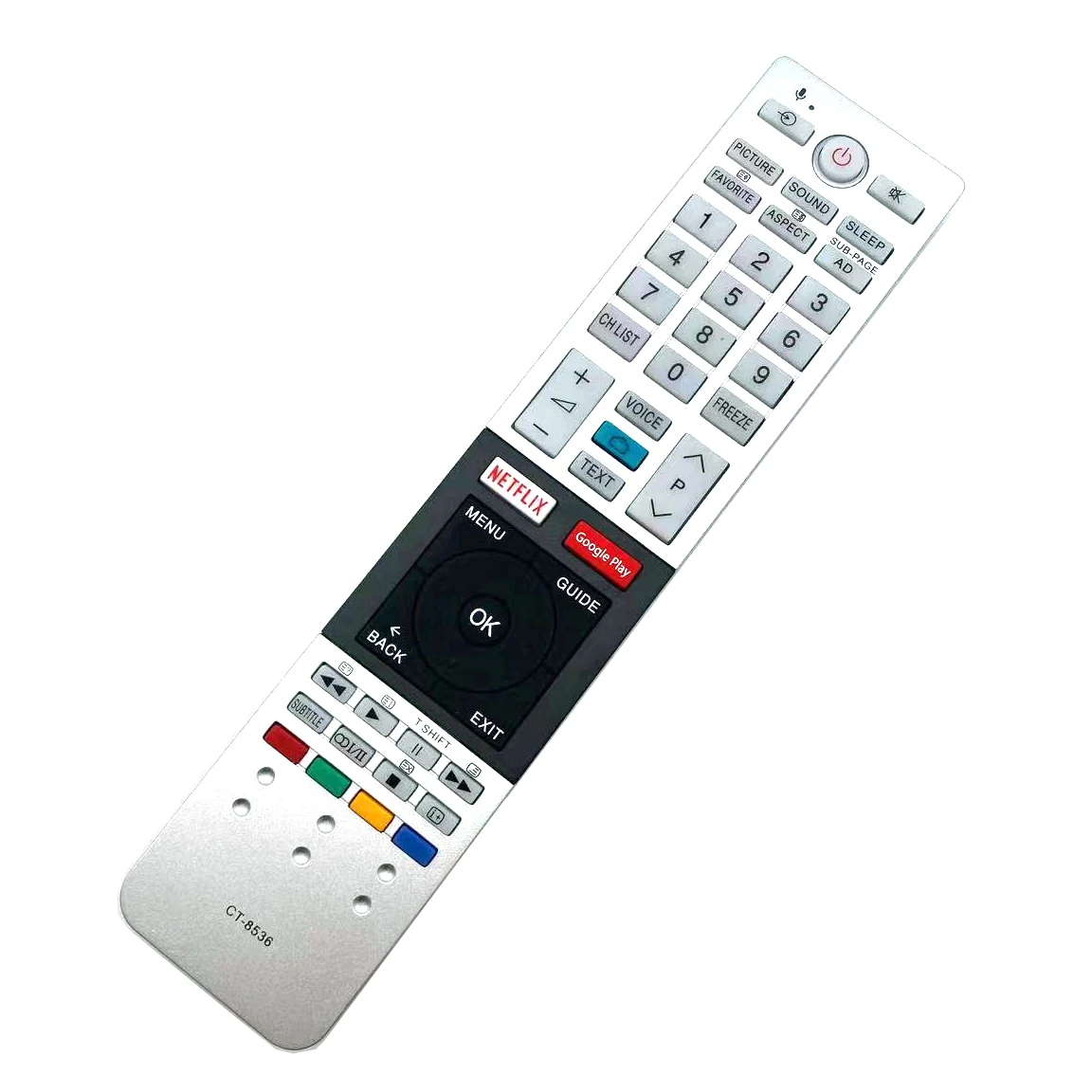replacement remote control ct 8536 for toshiba tv with netflix google play key 49u7750 55u775075u7750 without voice free global shipping