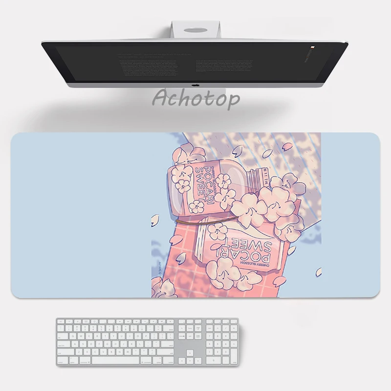 anime pink mousepad gamer cute large gaming accessories mouse pad kawaii otaku locking edge big fashion laptop notebook desk mat free global shipping