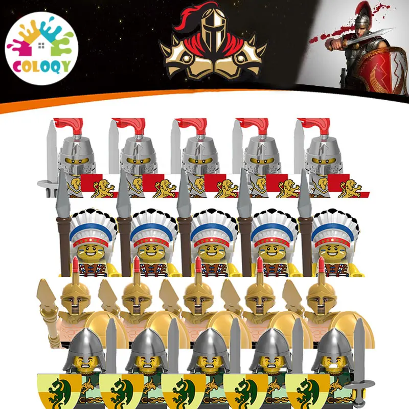 

Конструктор Disney средневековый римский солдат, фигурки римского рыцаря, Властелина воина, развивающие игрушки для детей, рождественские под...