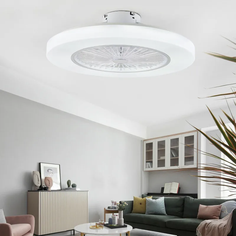 Современный потолочный вентилятор светодиодный с затемнением дистанционным