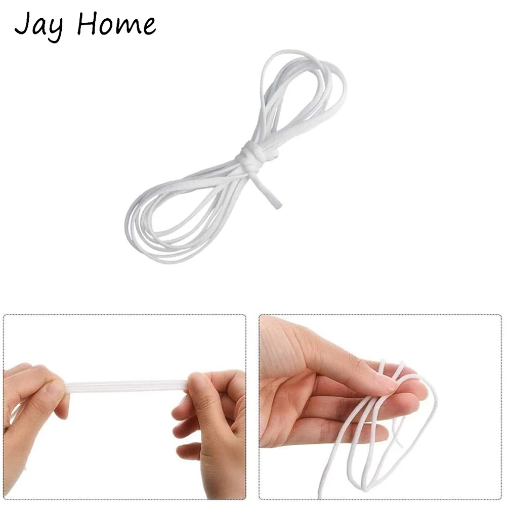 Эластичная лента для масок 10/20 м 3 мм 5 черного и белого цветов | Дом сад