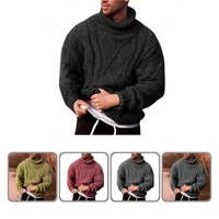 chic sweater jumper stretchy lightweight turtleneck twist ribbed knitted sweater men sweater pullover sweater