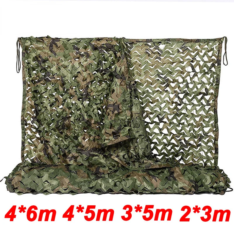 

4x5m 2x3m Military Camouflage Net Camo Netting Army Nets Shade Mesh Hunting Garden Car Outdoor Camping Sun Shelter Tent