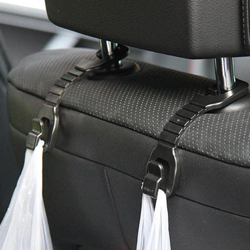 

Universal 2pcs Car Seat Hook Hanger Car Clips Shopping Bag Holder Storage Holder Clips Universal Headrest Mount Storage Hook