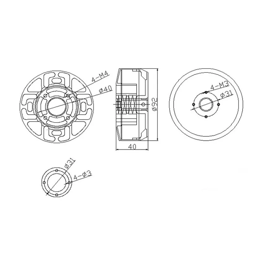 Сельскохозяйственный бесщеточный мотор для дрона X8318 36N40P Многоосный KV100 / KV120 EZO
