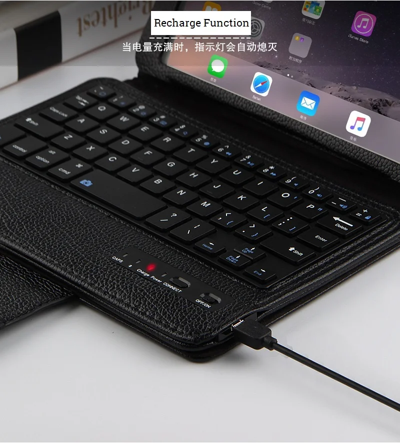 Новый Съемный чехол для iPad mini 5 2019 с клавиатурой Bluetooth PU кожаный Клавиатура 7 9''