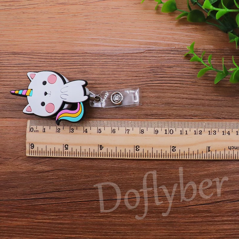Силиконовый выдвижной Бейдж с мультяшным единорогом пандой слоном | Канцтовары