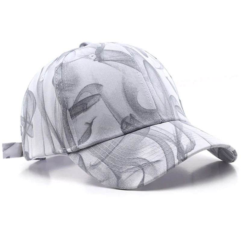 Модная бейсбольная кепка для женщин и мужчин из хлопка со звездным принтом Шапка