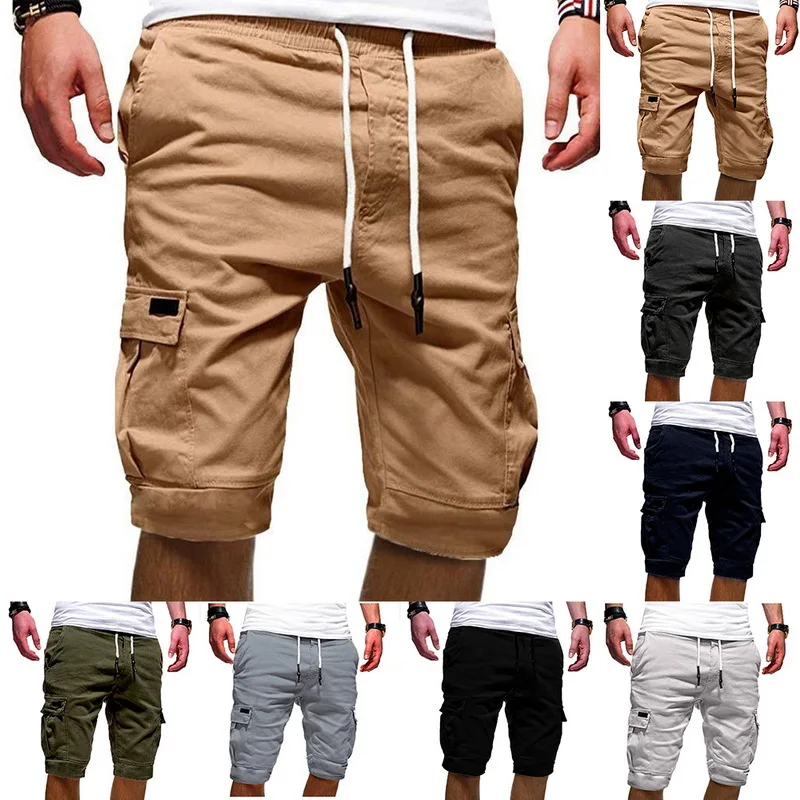 

Summer Shorts New Men's Casual Short Pants Multi-pocket Mens Five-shorts Male Hot Sales Men Solid New Brand Fashion Shorts