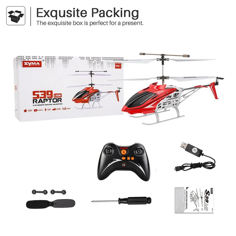 SYMA S39 RC вертолет анти шок 3 CH дистанционного Управление Fly игрушки с Hover удержания