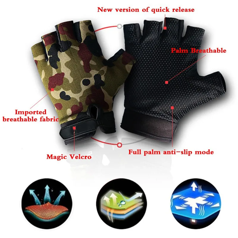 Противоскользящие перчатки на полпальца для тренажерного зала дома