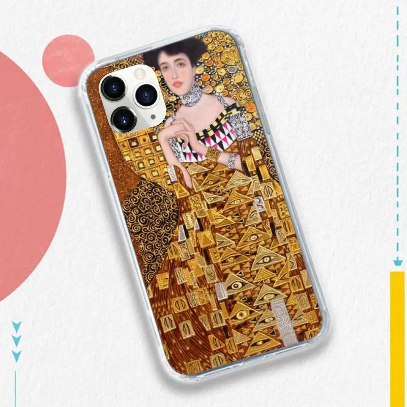 

Gustav Klimt Famous paintings Phone Case Transparent soft For iphone 5 5s 5c se 6 6s 7 8 11 12 plus mini x xs xr pro max