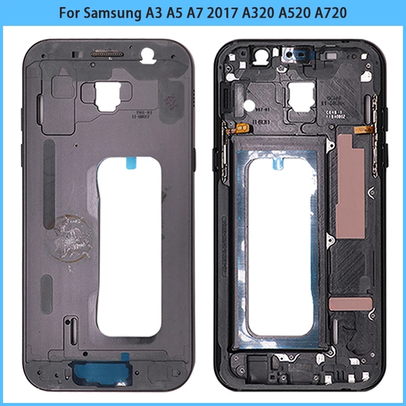 Средняя рамка пластина для Samsung Galaxy A3 A5 A7 2017 A320 A520 A720 металлическая Корпус ободок с