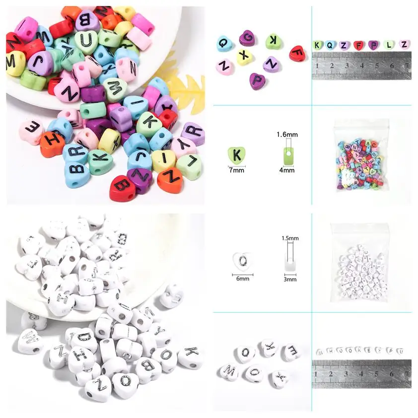 

100 шт./партия, акриловые бусины с буквами алфавита