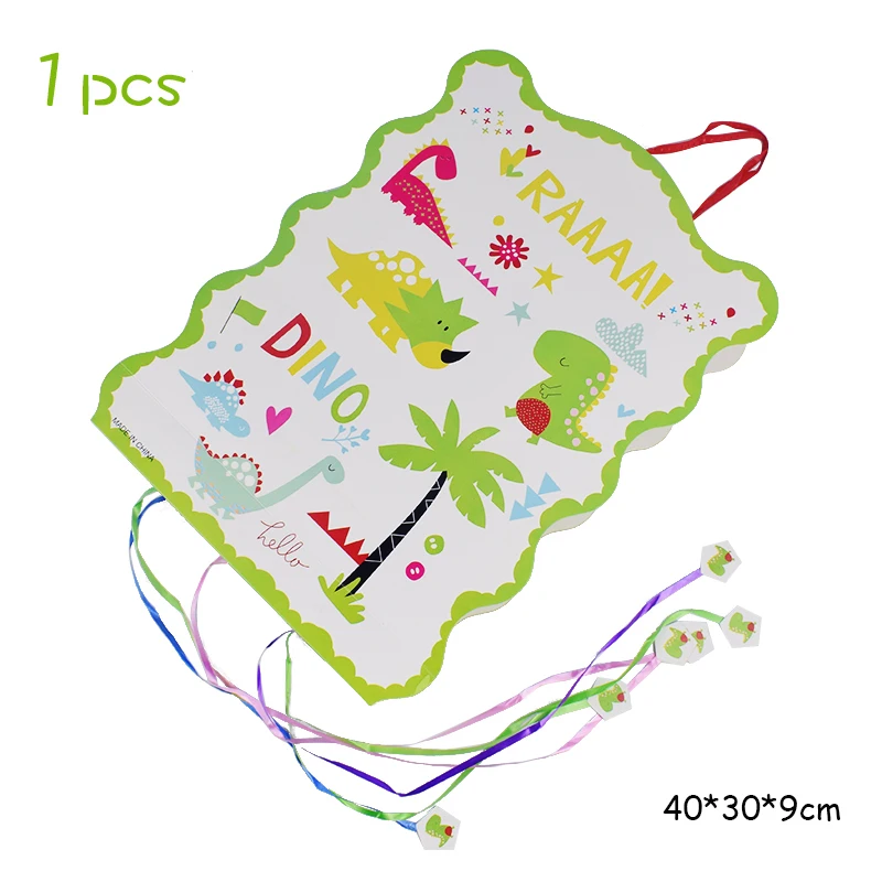 1pc Pinata Мотив динозавра вечерние милый бумажный мешок подарка Беби Шауэр детский реквизит Динозавр для вечеринки детская джунгли украшения на день рождения - Цвет: 1pc Pinata