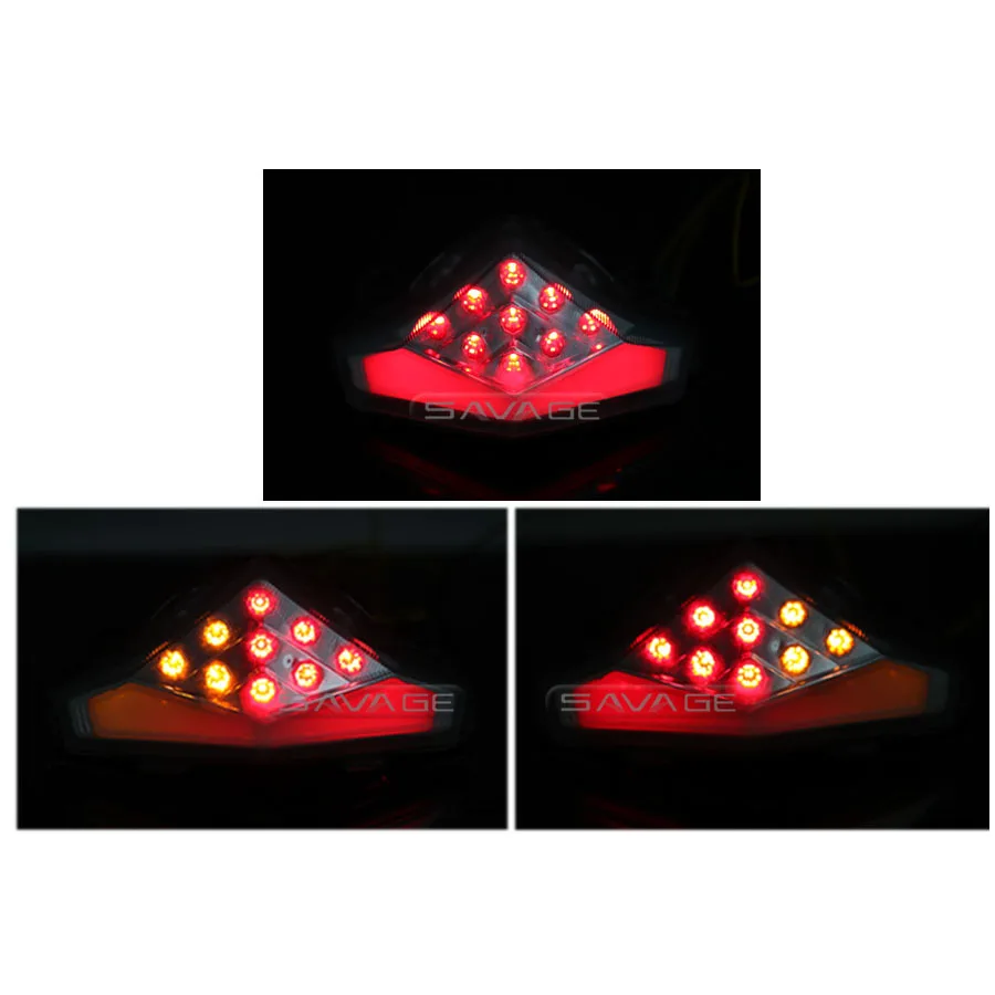 

For KAWASAKI ER-6N ER-6F NINJA 650R 2012 2013 2014 2015 Motorcycle Integrated LED Tail Light Turn signal Blinker Lamp Clear