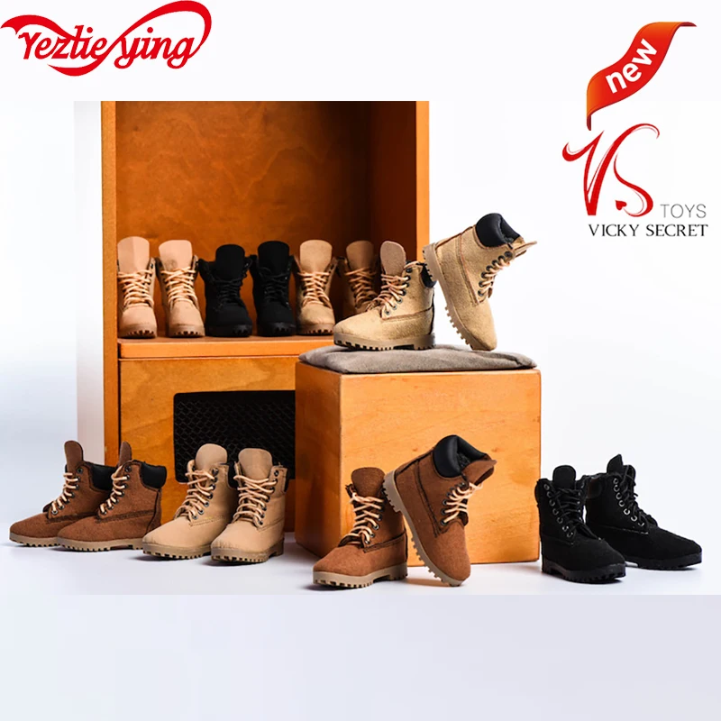 

G22 Male/18XG023 1/6 Scale Female Soldier's Climbing Boots PVC High-top Trekking Shoes Hollow Model for 12'' Action Figure Body