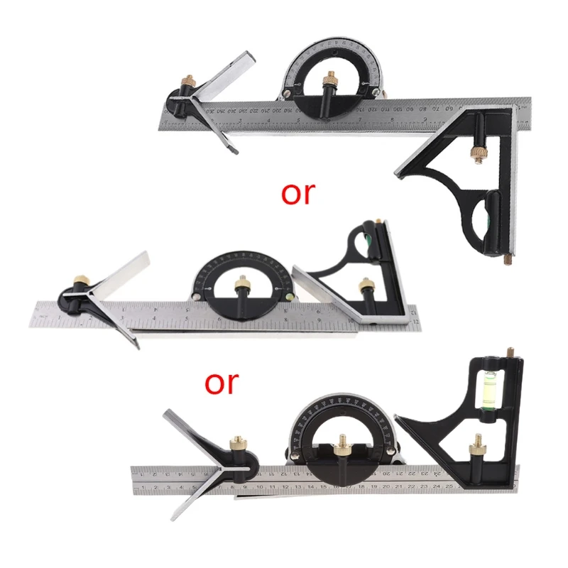 Комбинированный транспортир профессиональная линейка из нержавеющей стали 12
