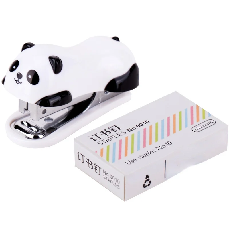 

Cute Little Animals Panda Stapler Set Escolar Papelaria School Office Supply Student Prize Birthday Gift