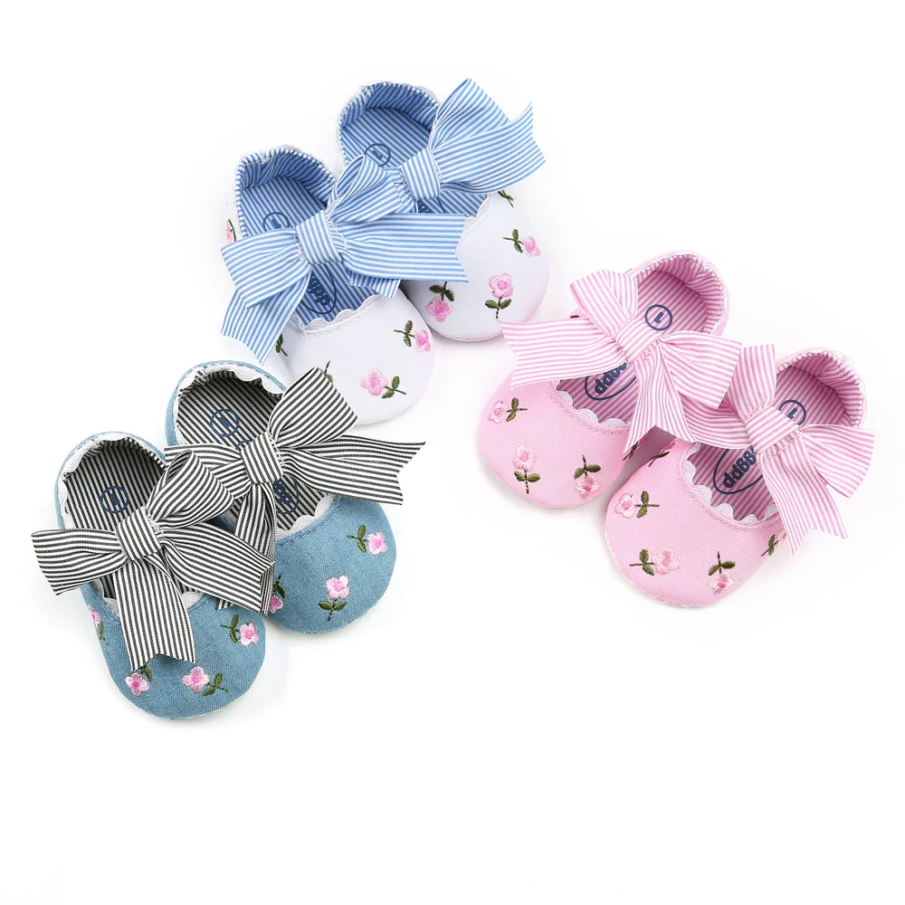 Модные ботинки с бантиком для маленьких девочек спортивные малышей обувь